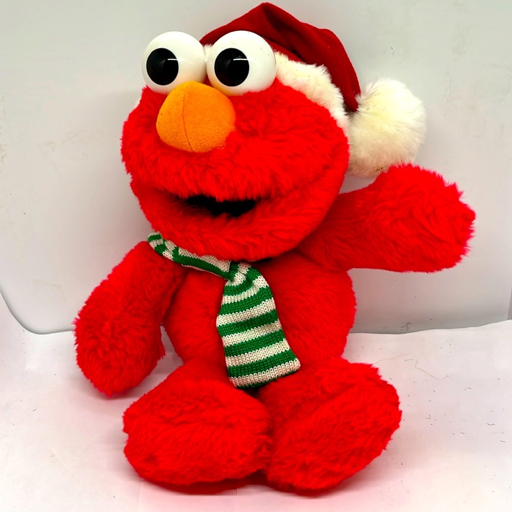 Vintage Tyco Preschool Toys Christmas Elmo Stuffed Sesame Street Elmo Toy